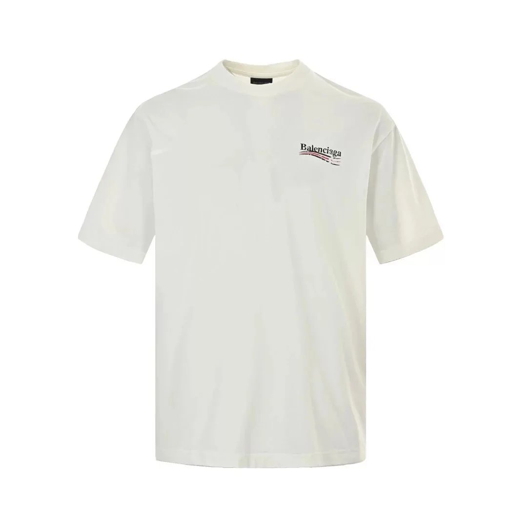 24ss Mottled Coke Printed Washed Hole Short Sleeve
