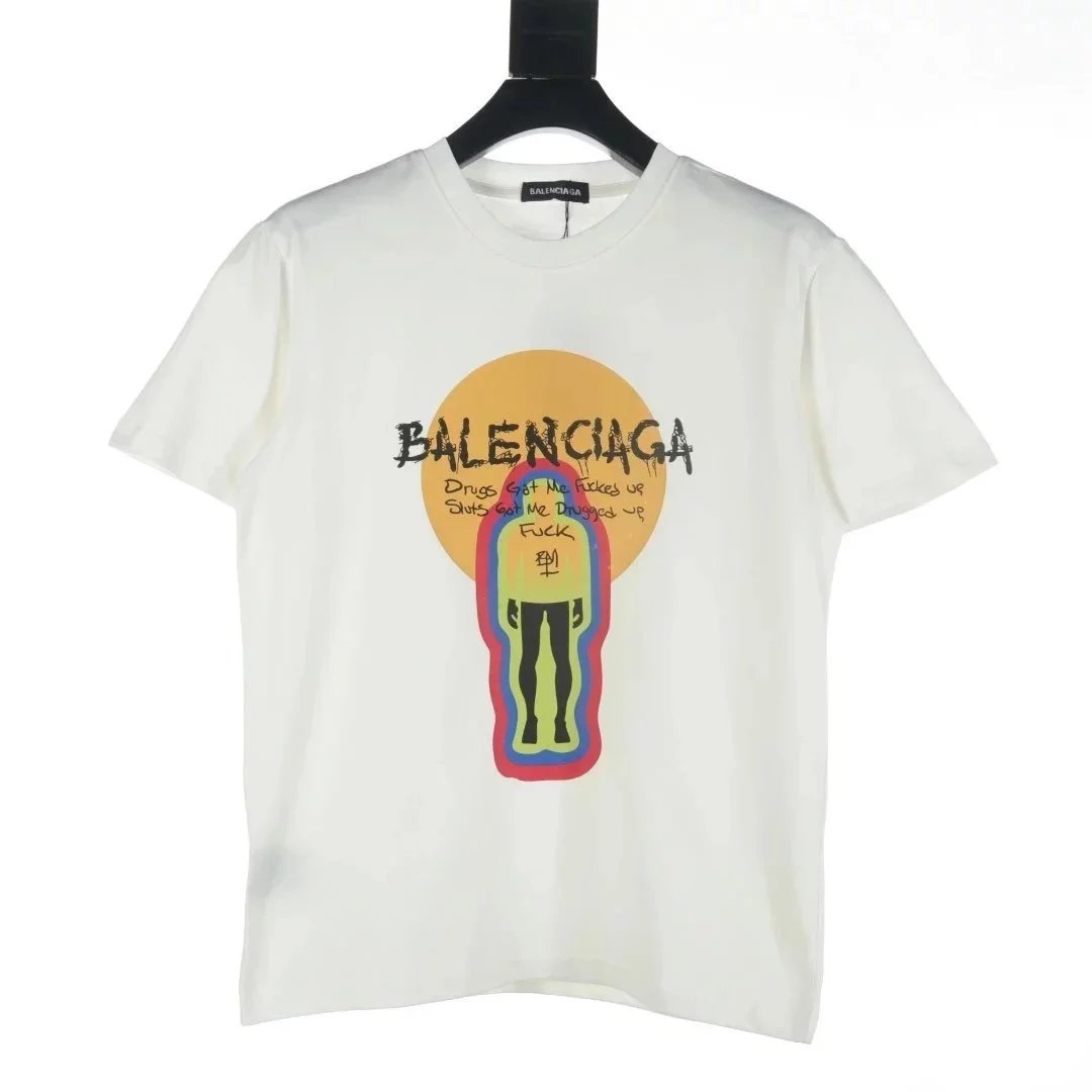 BLCG Anime Character Graffiti Letter Short Sleeve T-Shirt