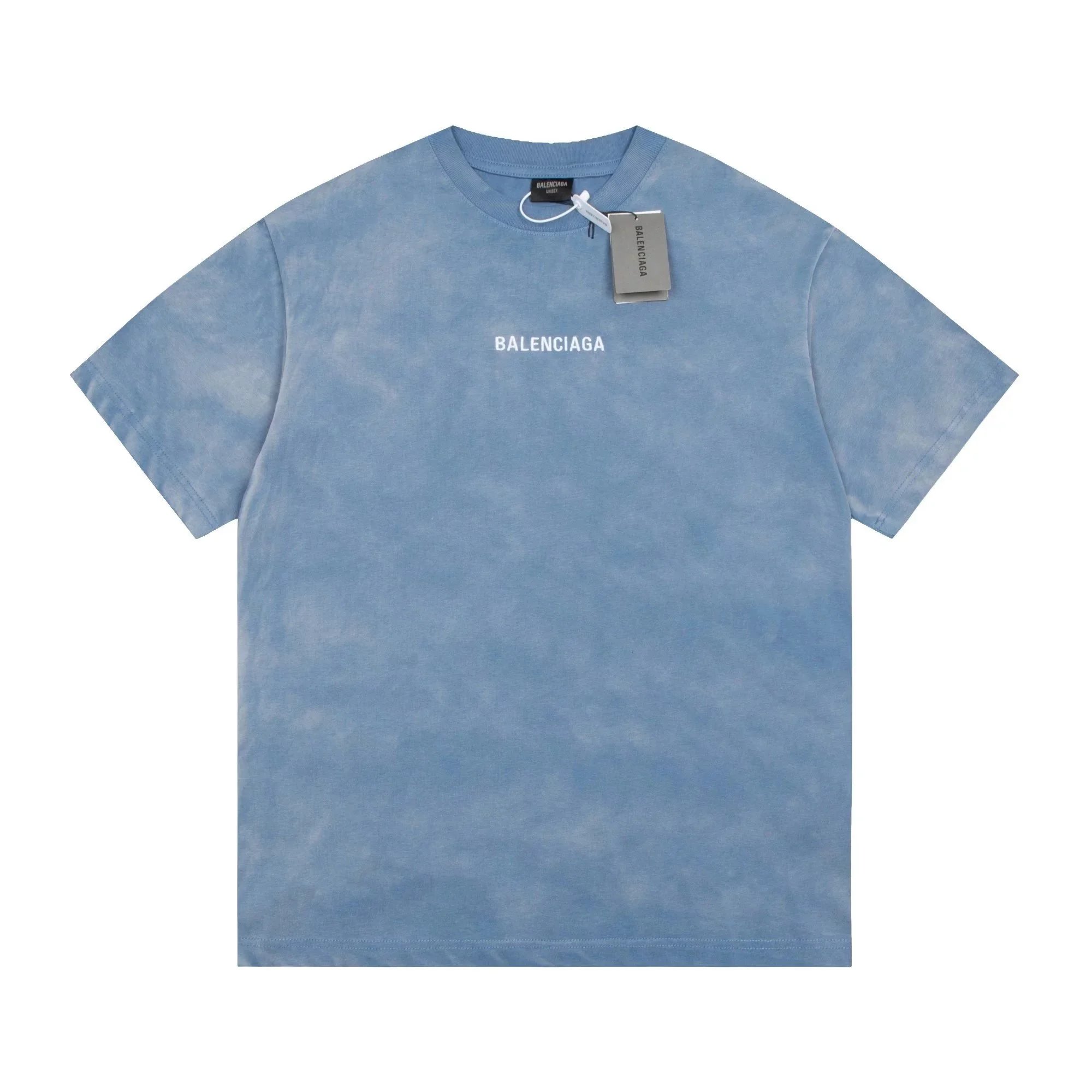 24ss front and back logo embroidery gradient old short sleeve