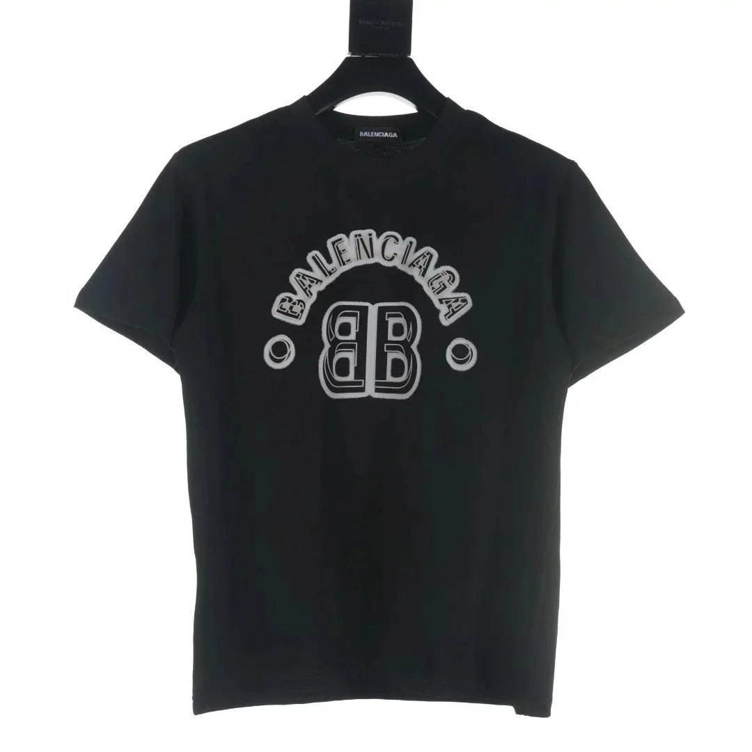 BLCG Double B Letter Printed Short Sleeve T-Shirt Black