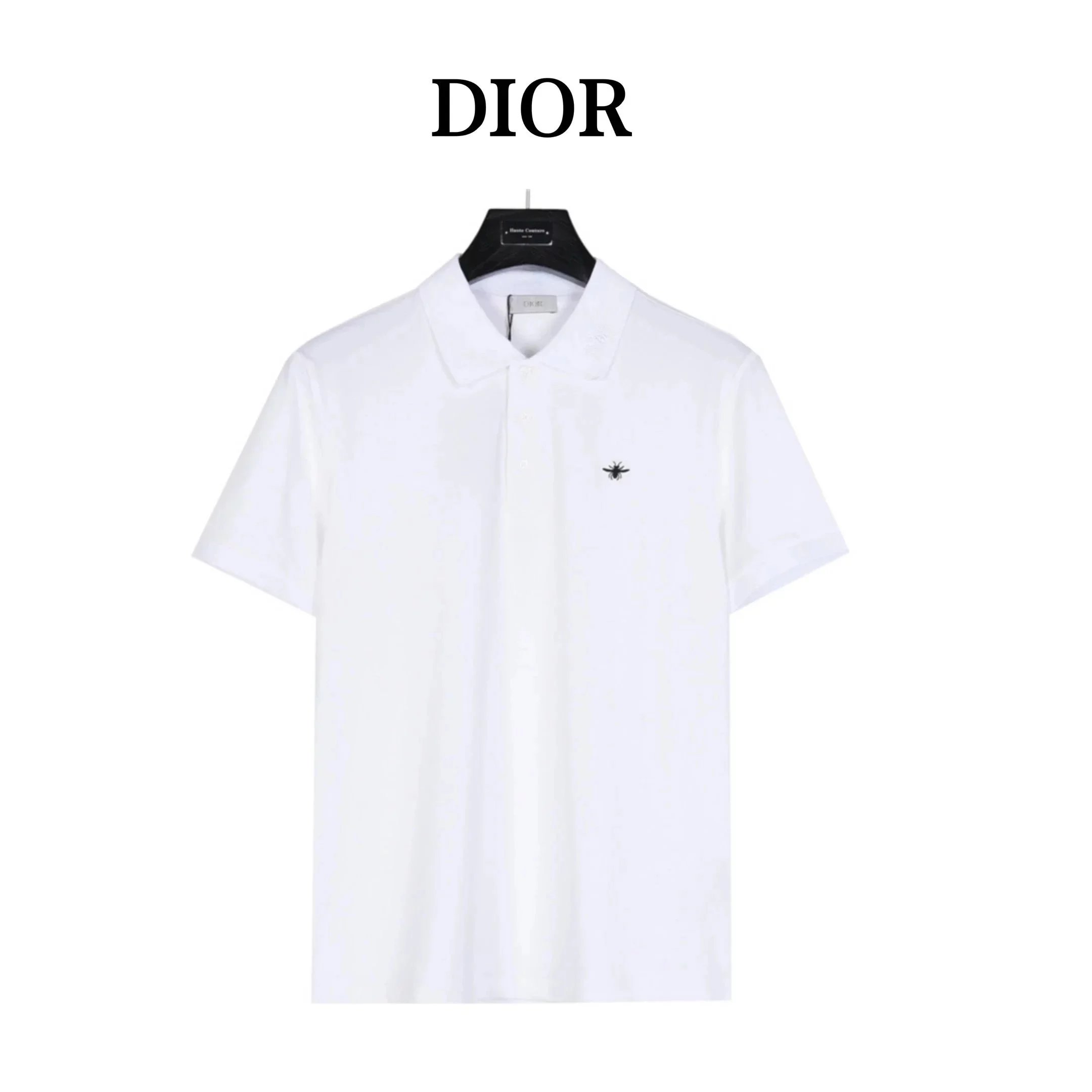 Embroidered little bee logo Short sleeve Polo shirt-Dior