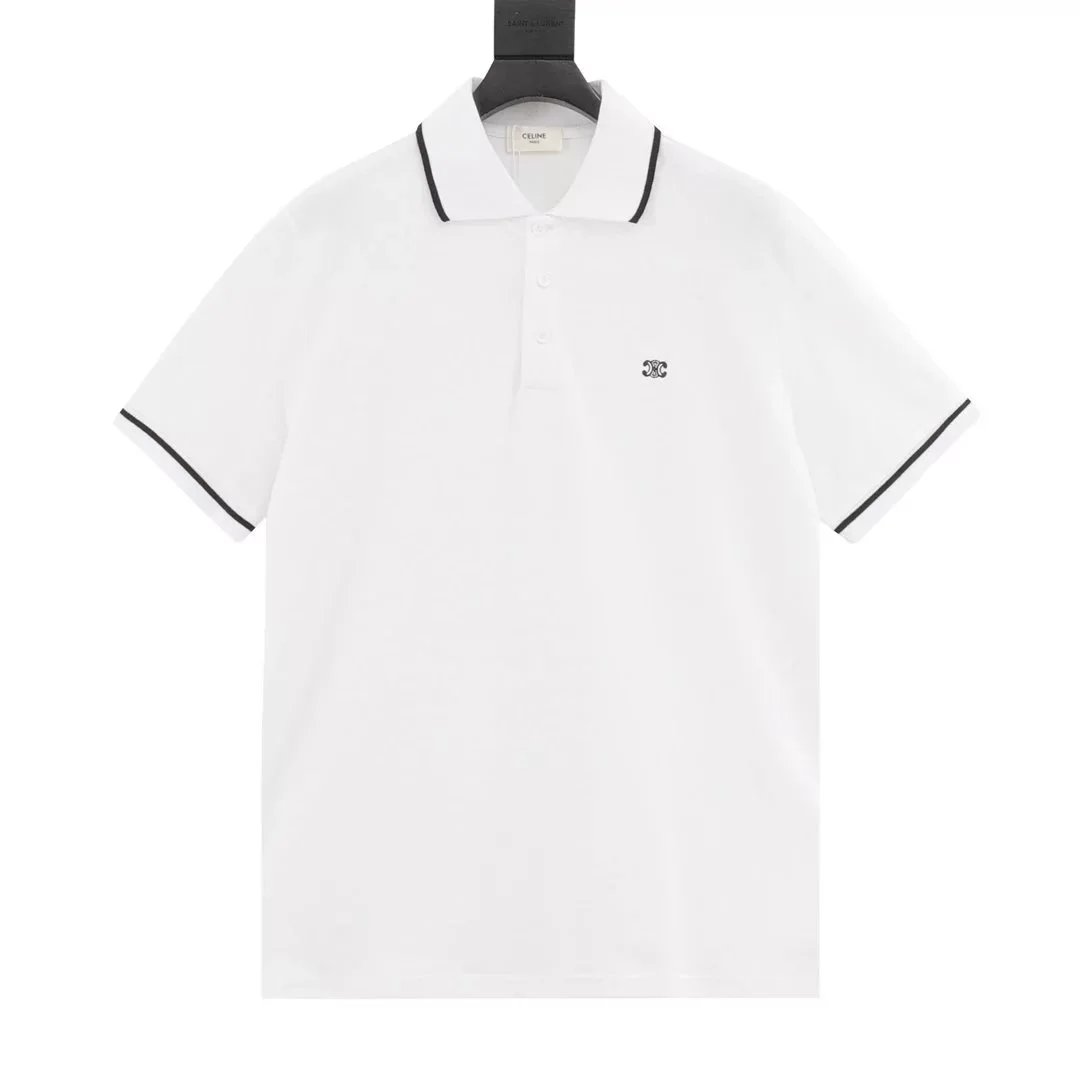 CELINE/Cailin Arc de Triomphe Small Embroidered Short Sleeve POL
