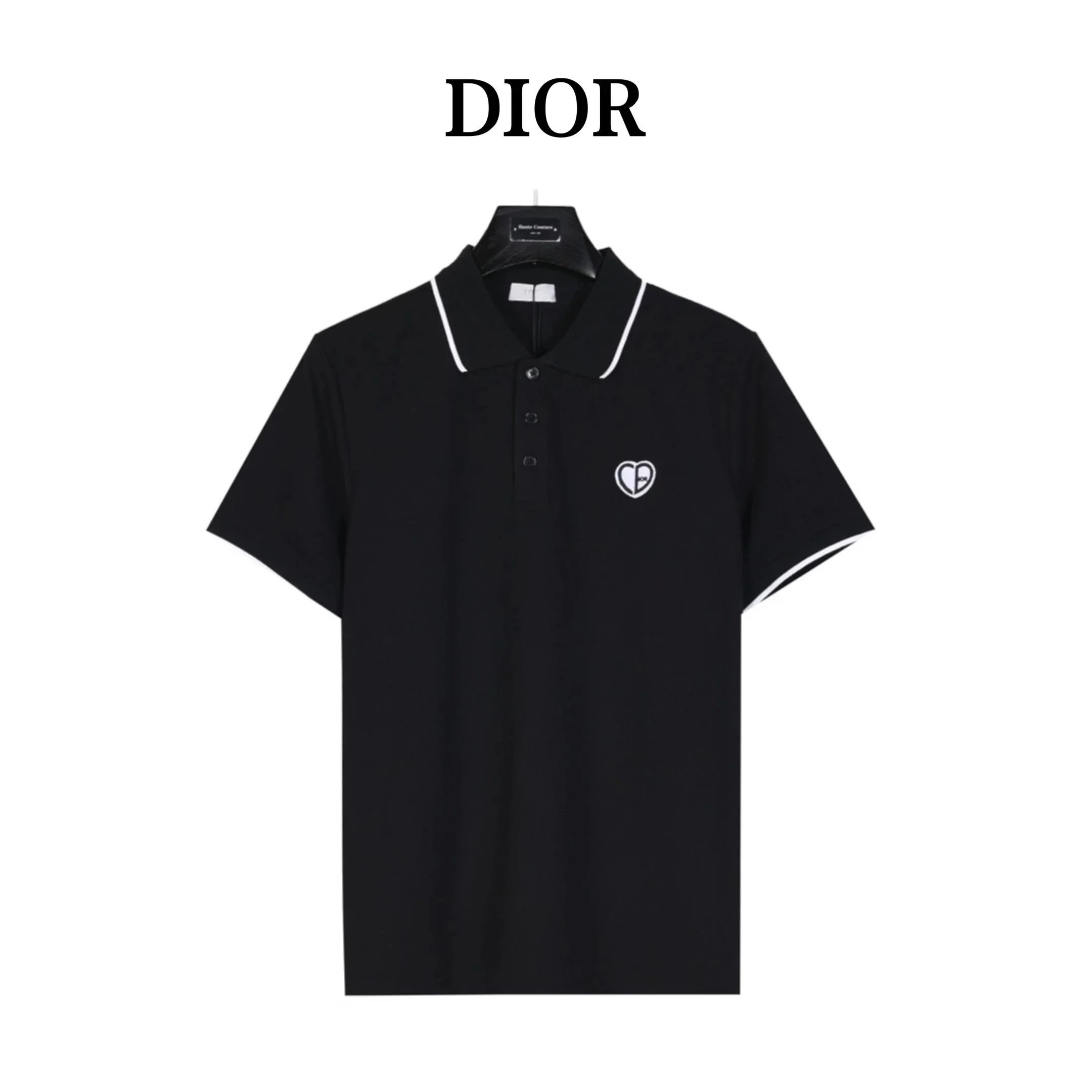 Dior CD Love small embroidery short sleeve Polo shirt