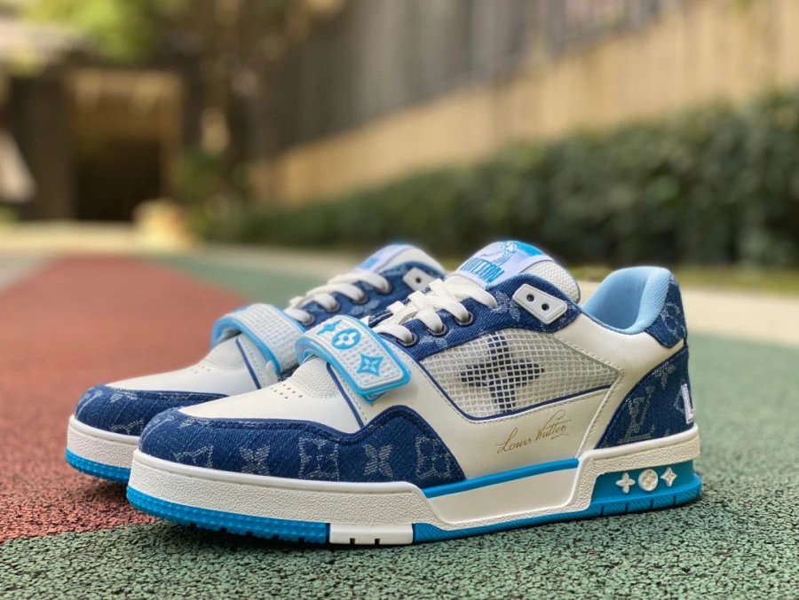 33 blue and white