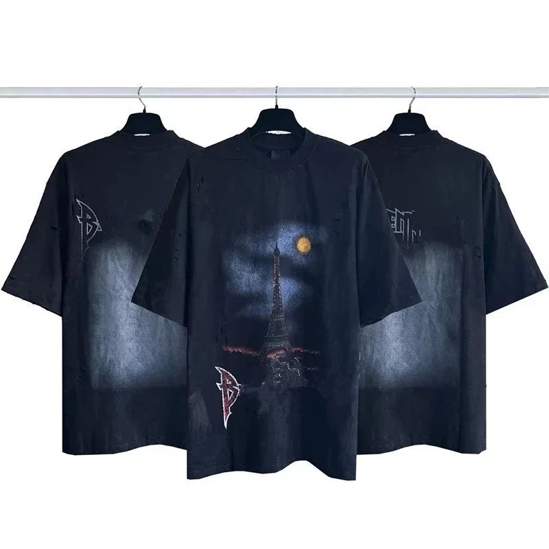 Upright iron tower, direct spray, short sleeves