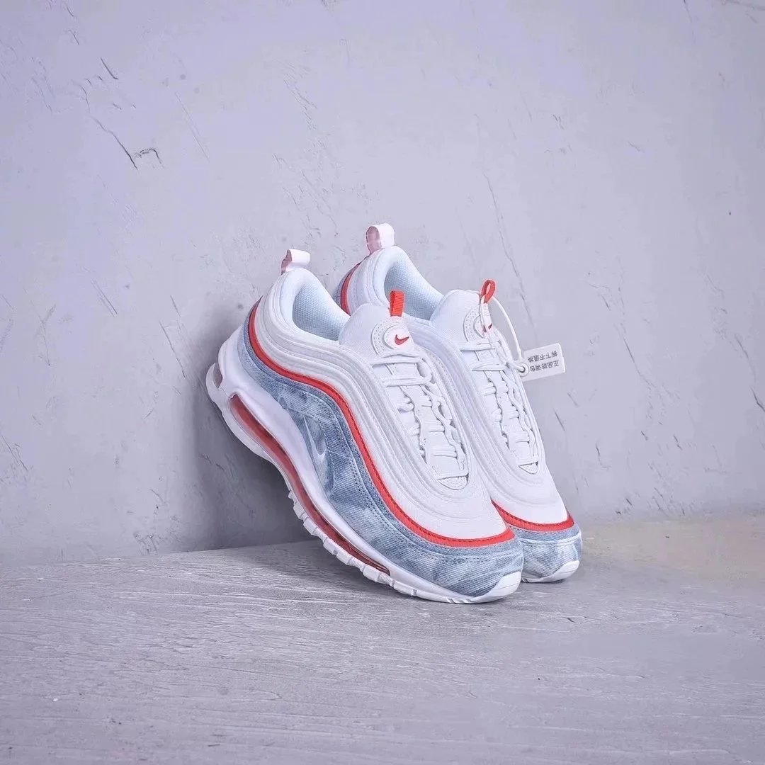 White, red, and washed blue