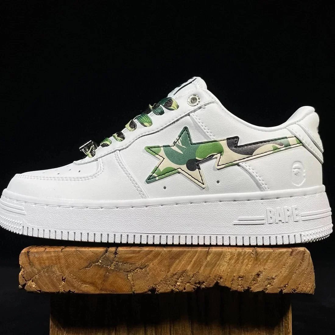 Bape STA white green camouflage