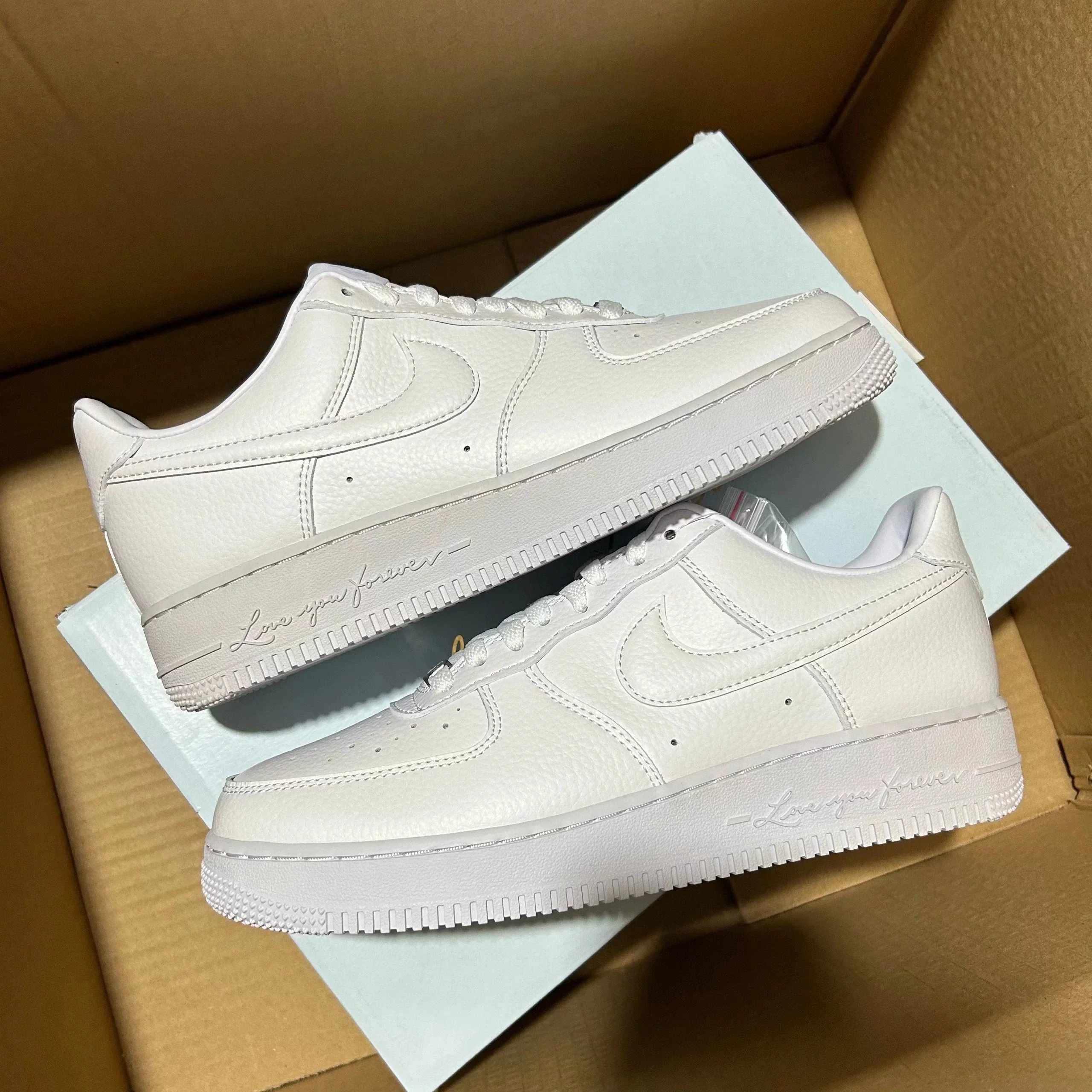 Original AF1 Mallard Collaboration Pink Heart on White Sole
