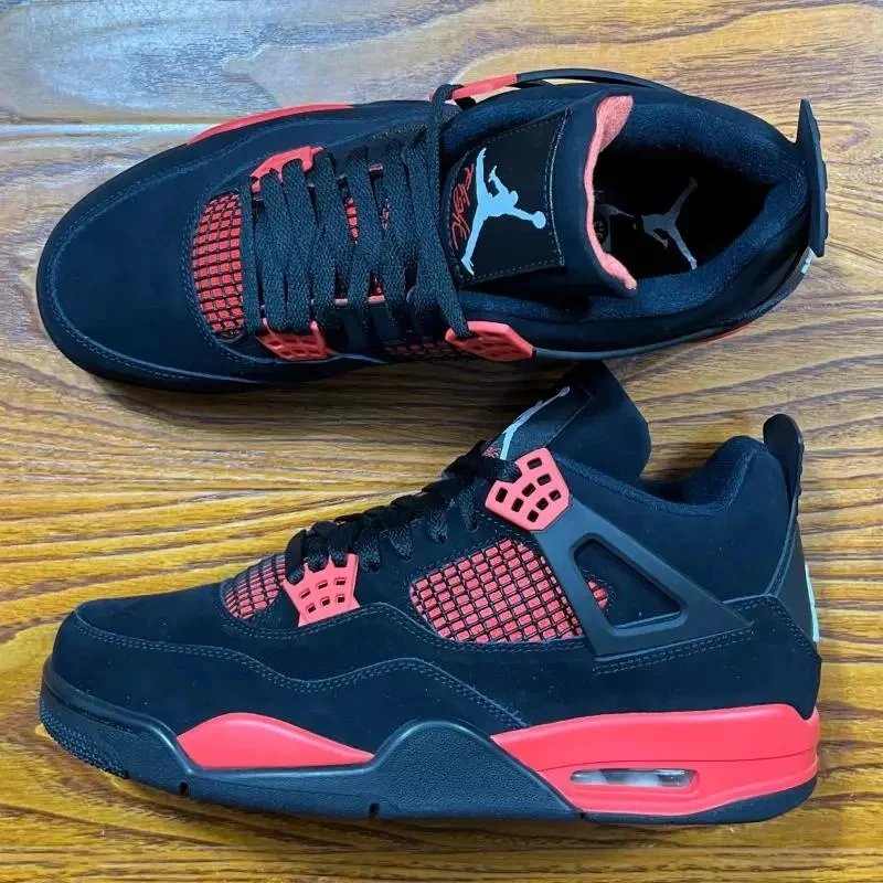 AJ4 lightning black red