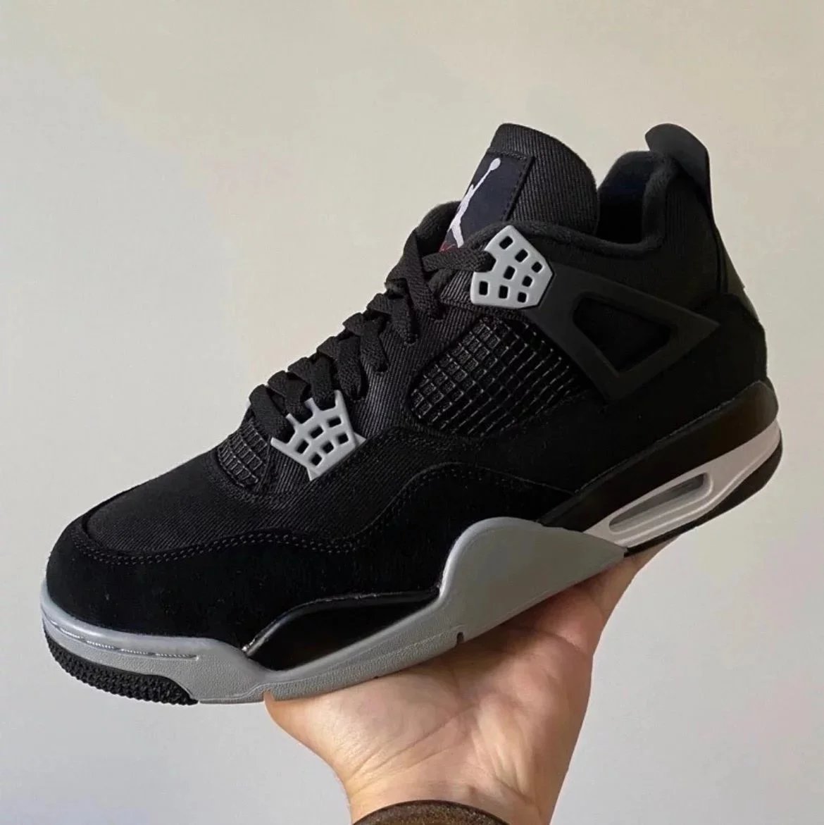 AJ4 Black Canvas