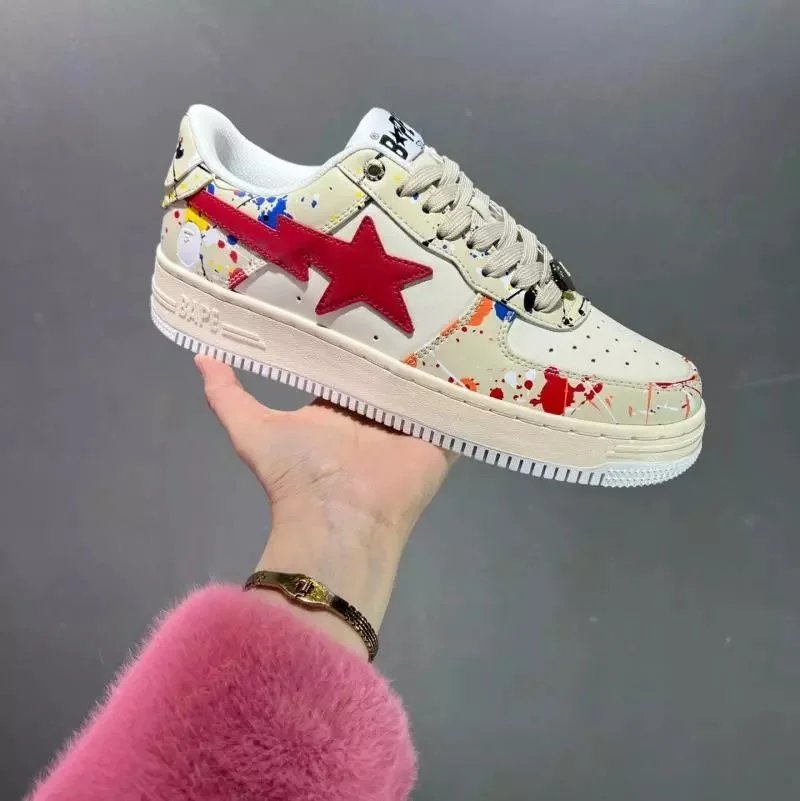 White, red, and brown