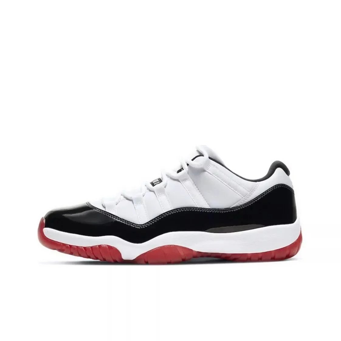 AJ11 Low-Black, White, and Red