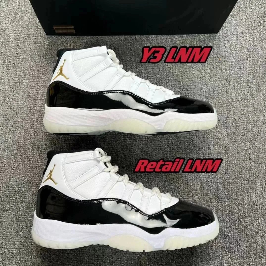 Y3 AJ11 gold Kang buckle DMP