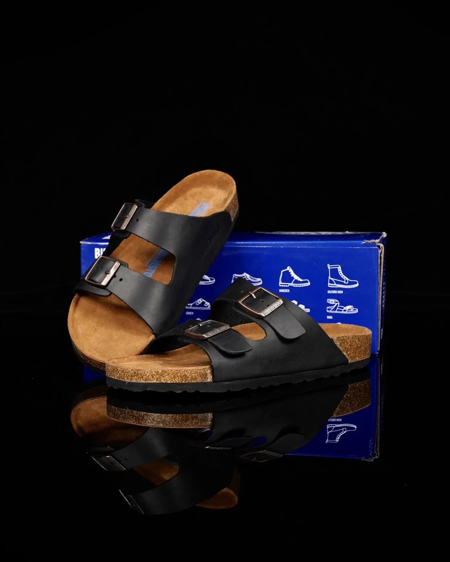 BirkenstockRio Two word drag-full leather black