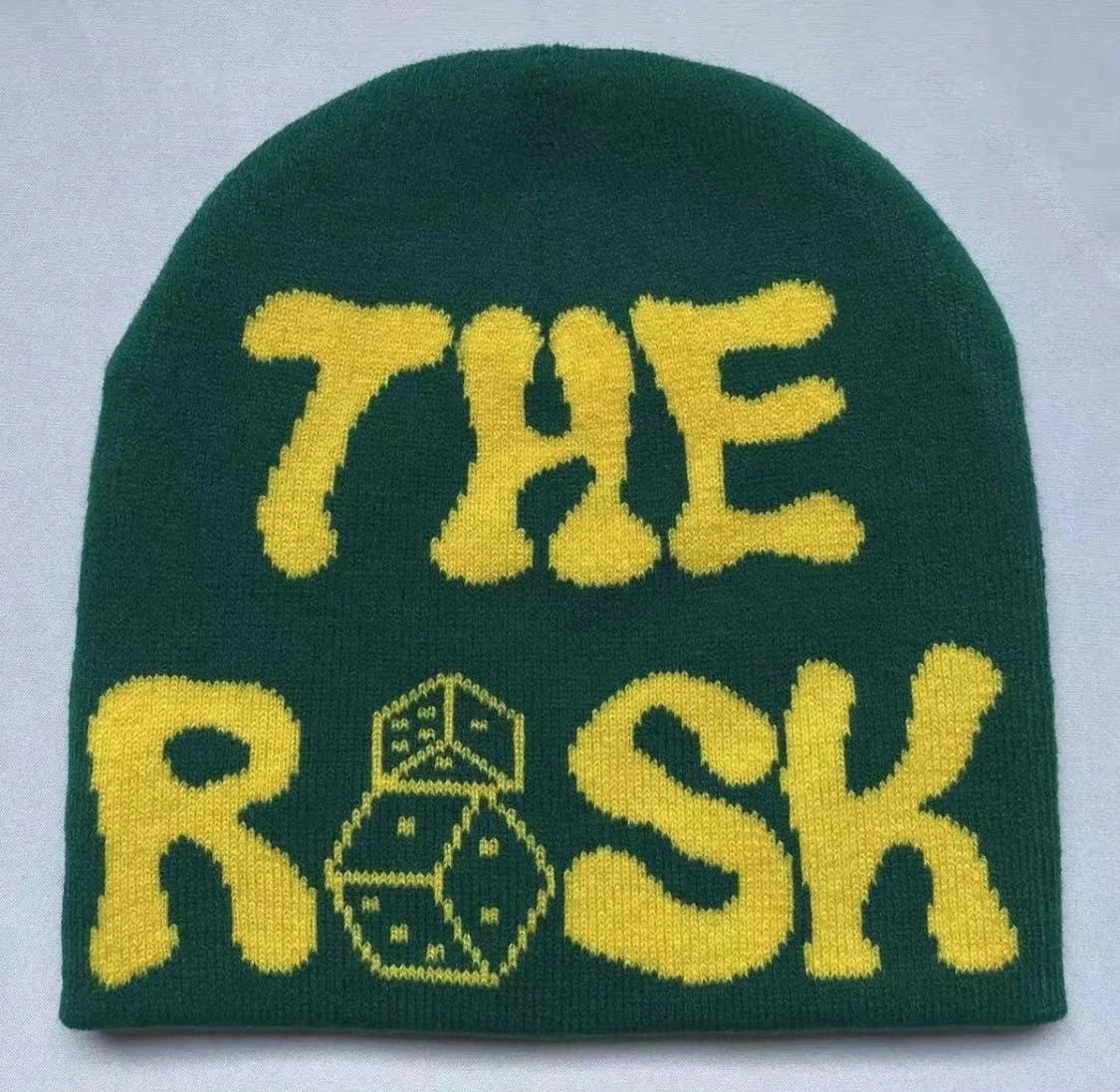 yellow letters with green background
