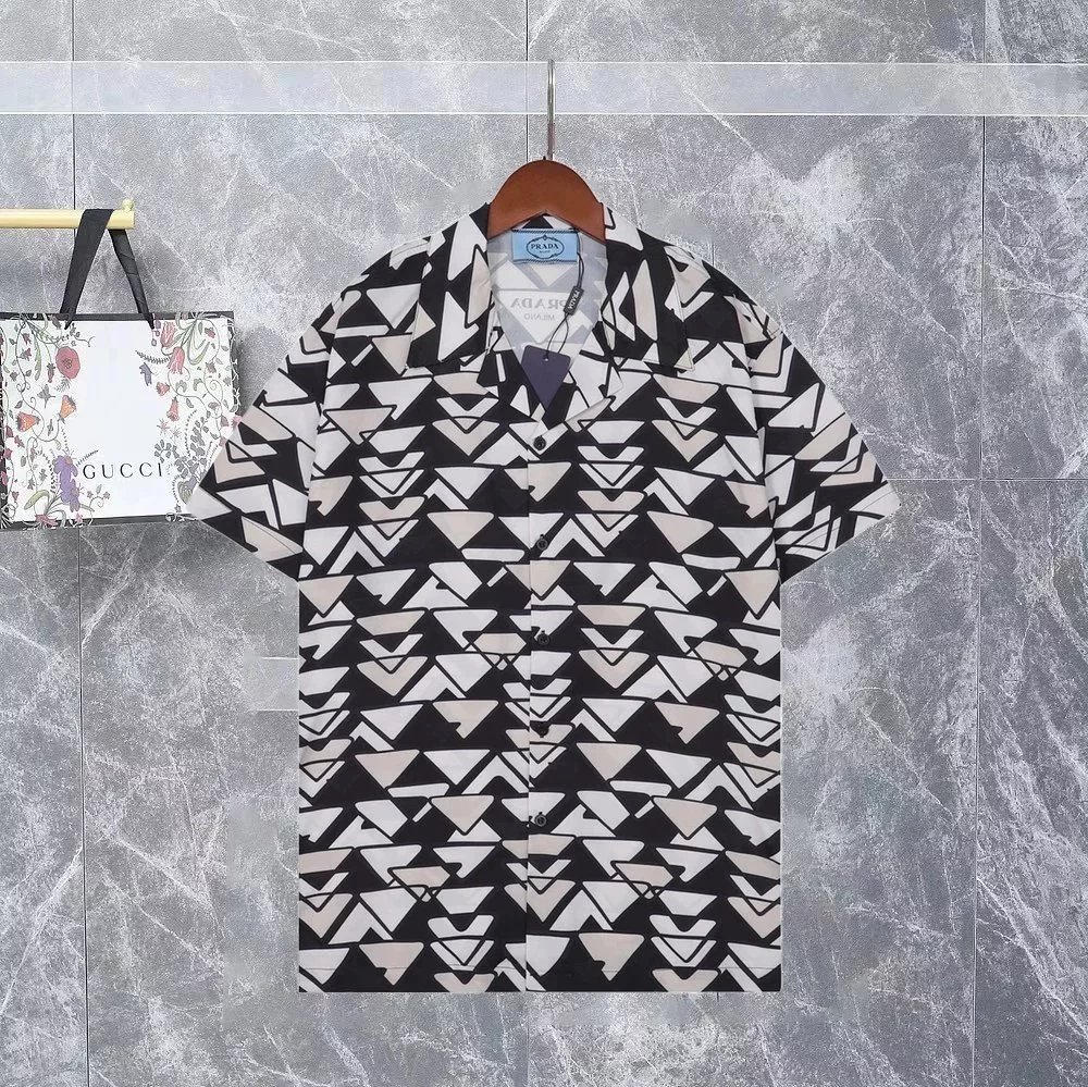 11 Black and white floral shirt