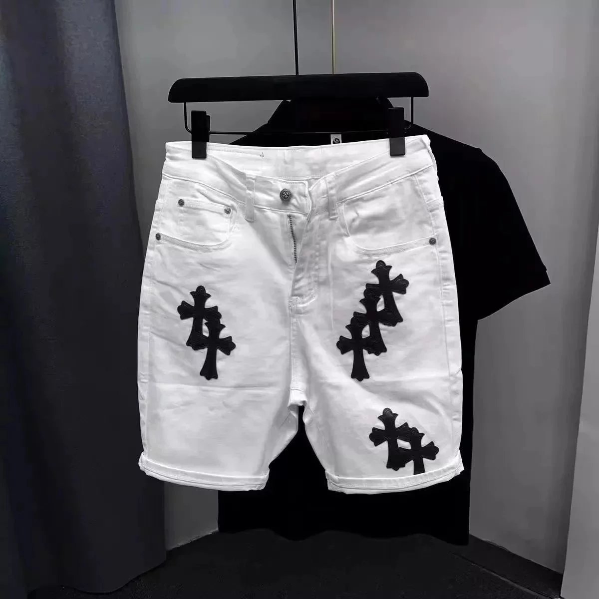 Black and white shorts 002