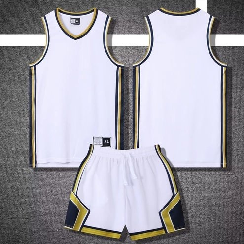 White with gold trim