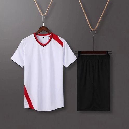 White with a red neckband