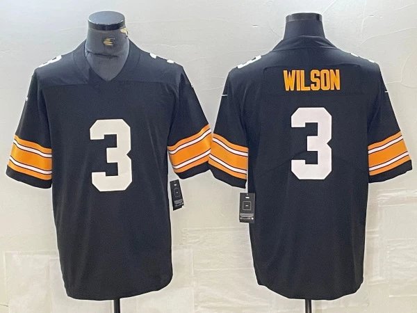Steelers New Black Bottom Yellow Sleeves 3