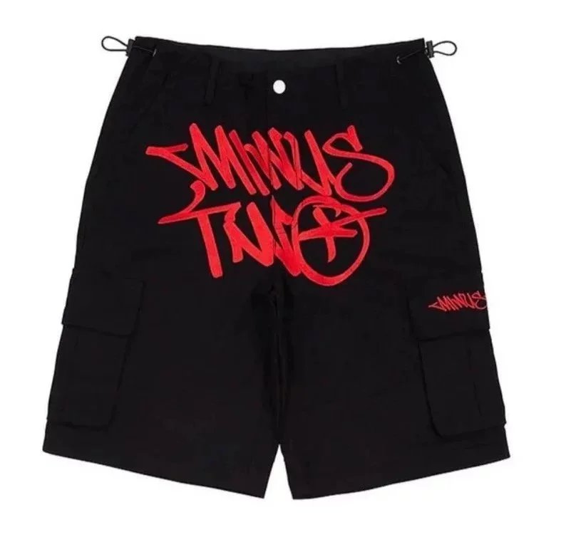 32 black and red shorts