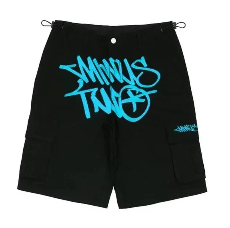 37 black and blue shorts