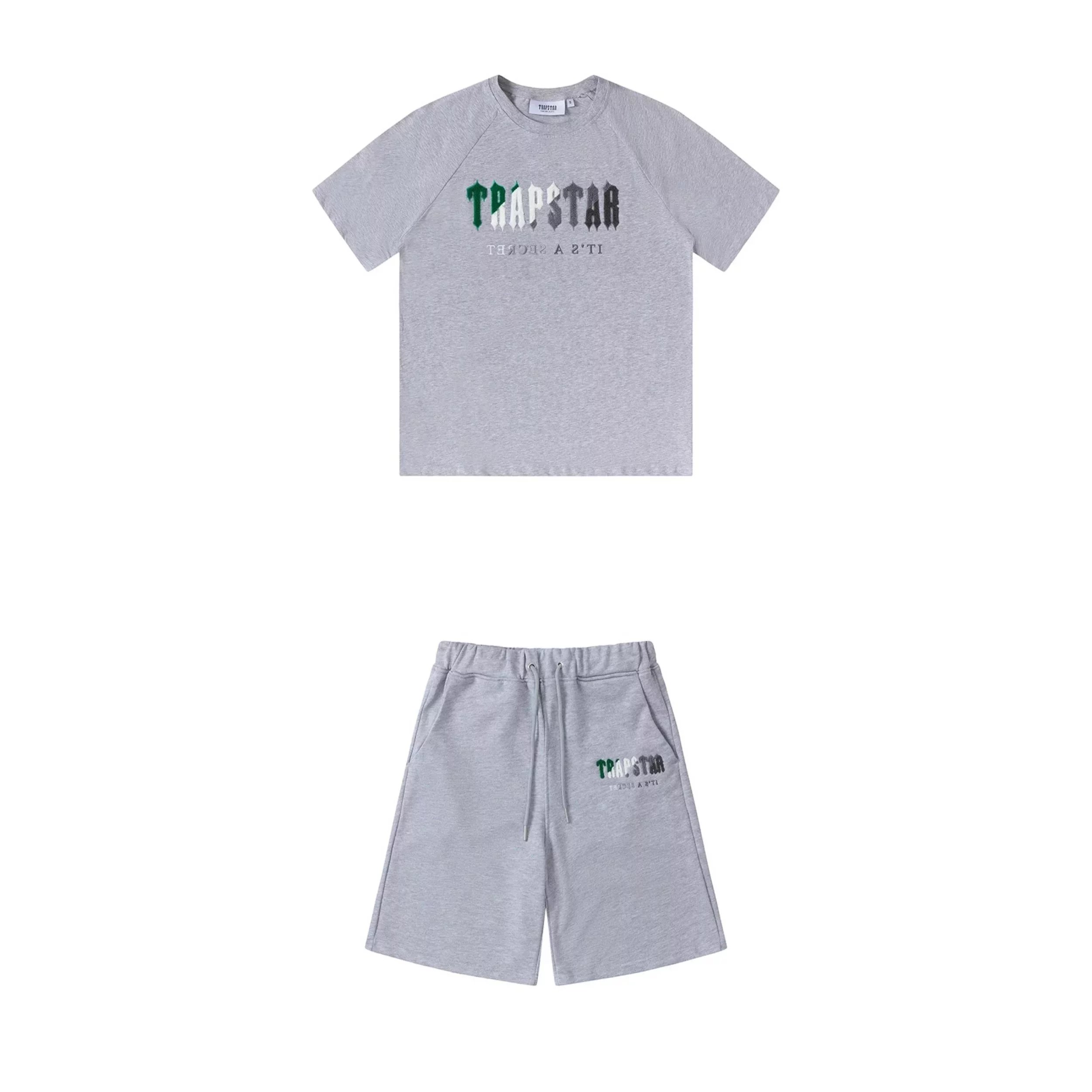 Green, white, and gray embroidered gray 002