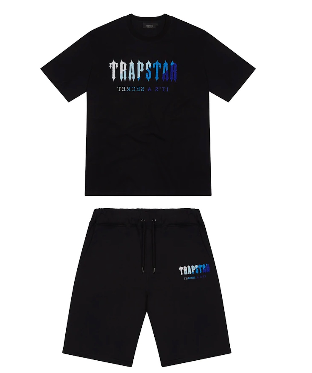 Gradient blue embroidered black 002