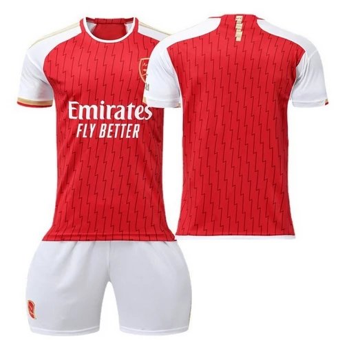 Red with white sleeves