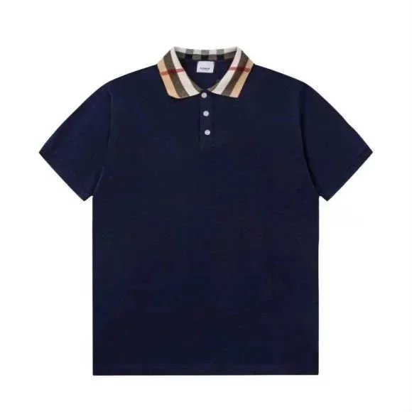 Dark blue check collar 002