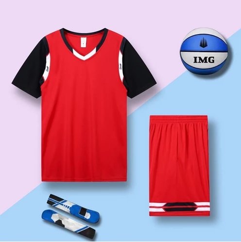 Red faux two-piece