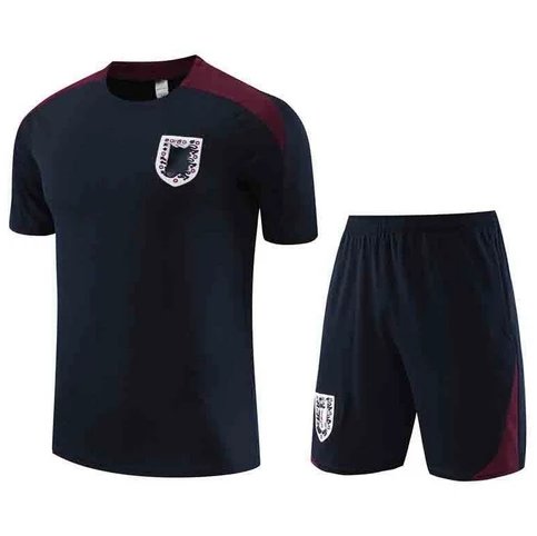2425 short-sleeved England sapphire blue