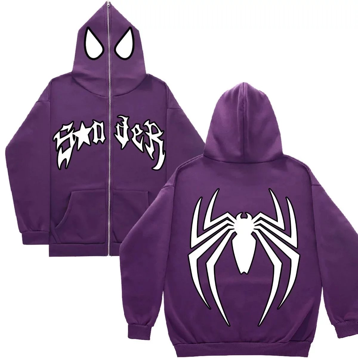 Dark purple spider sweater 002