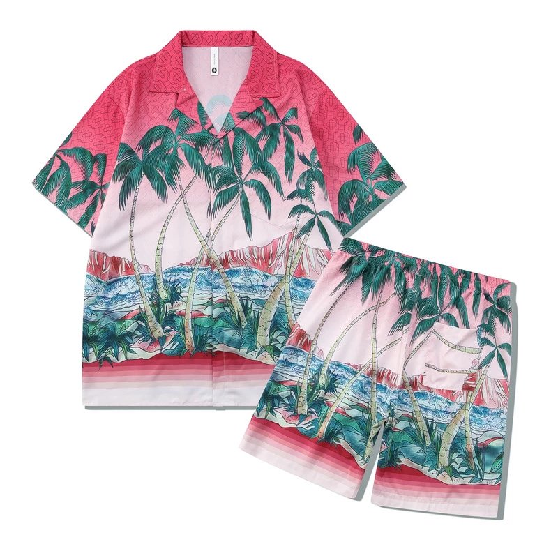 12 Pink Green Trees