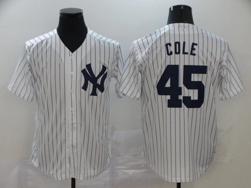 Yankees White Stripe With Name 45