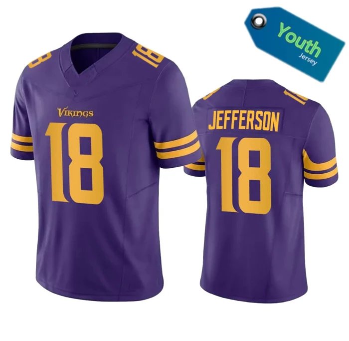 Vikings purple yellow word 18