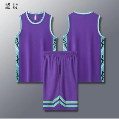 Purple with a blue border