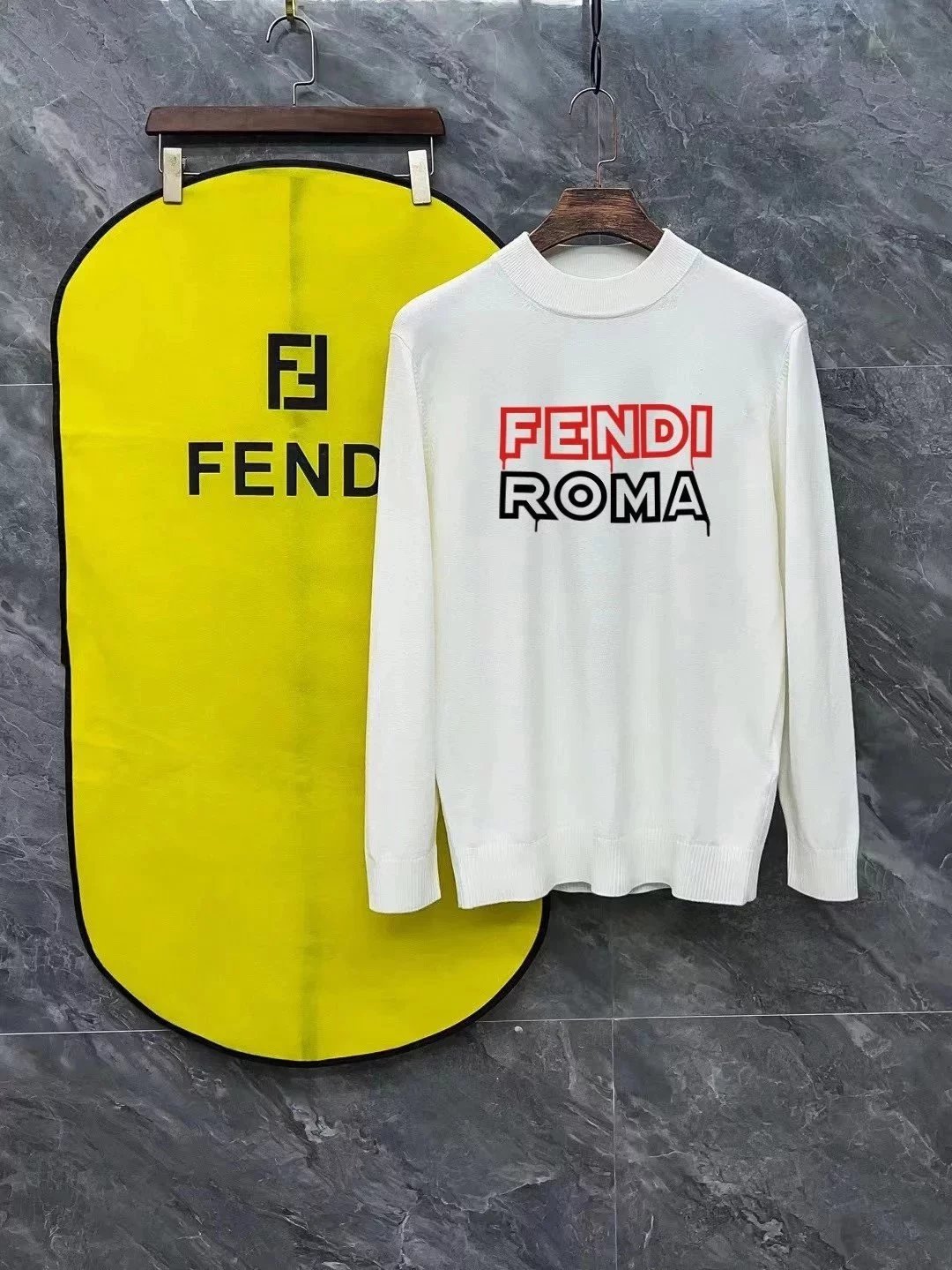 White Sweater Red Black Font 002
