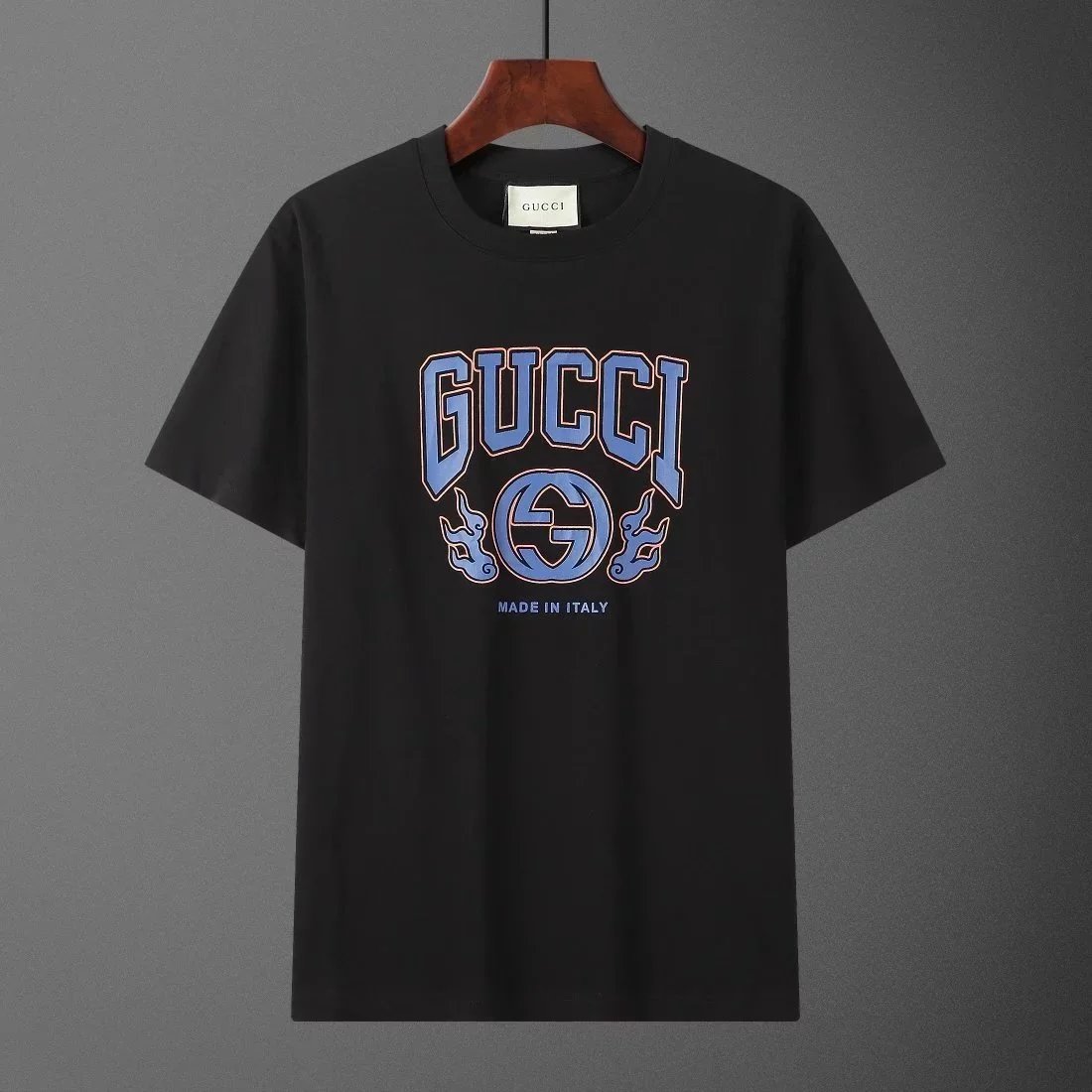 Black background, blue logo 002