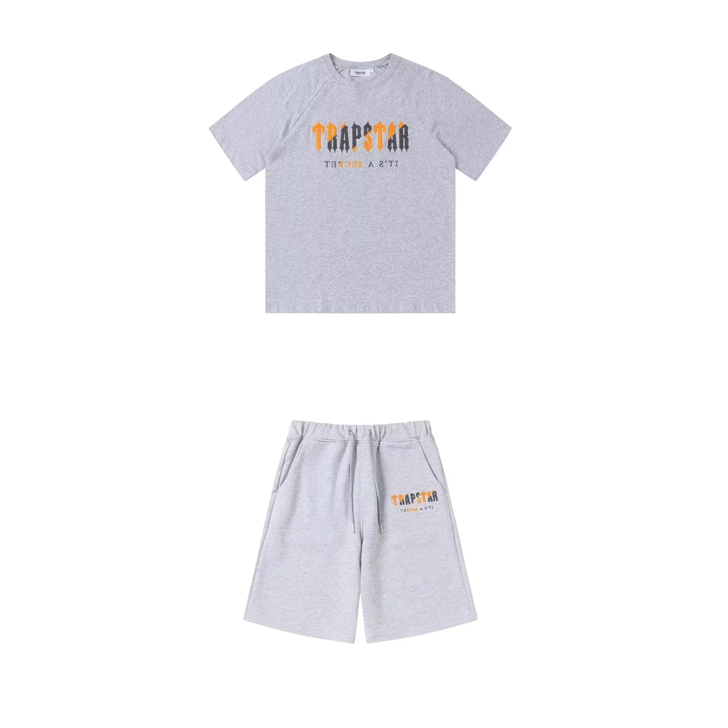 Gray-yellow embroidery, gray 002