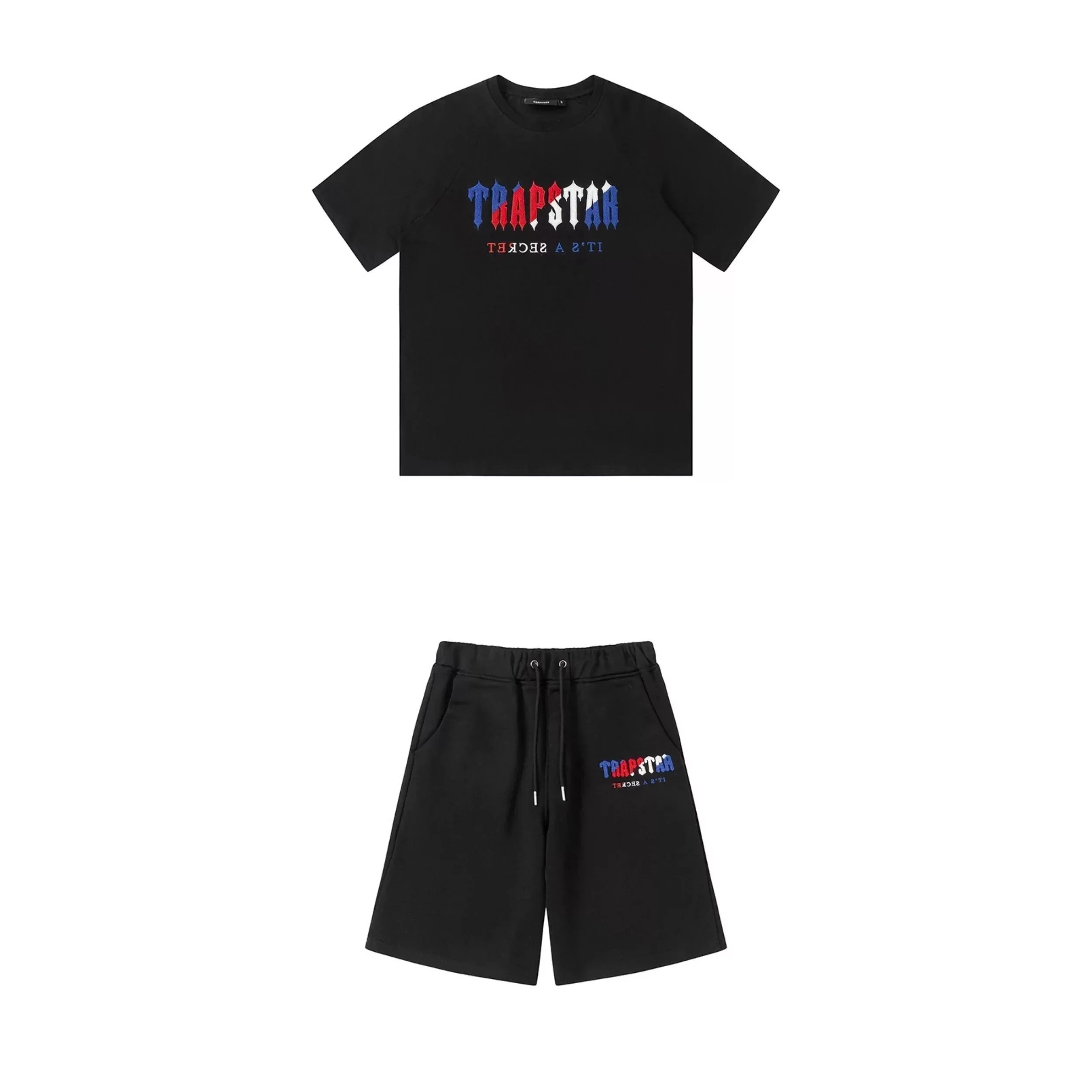 Black with blue, red, and white embroidery 002