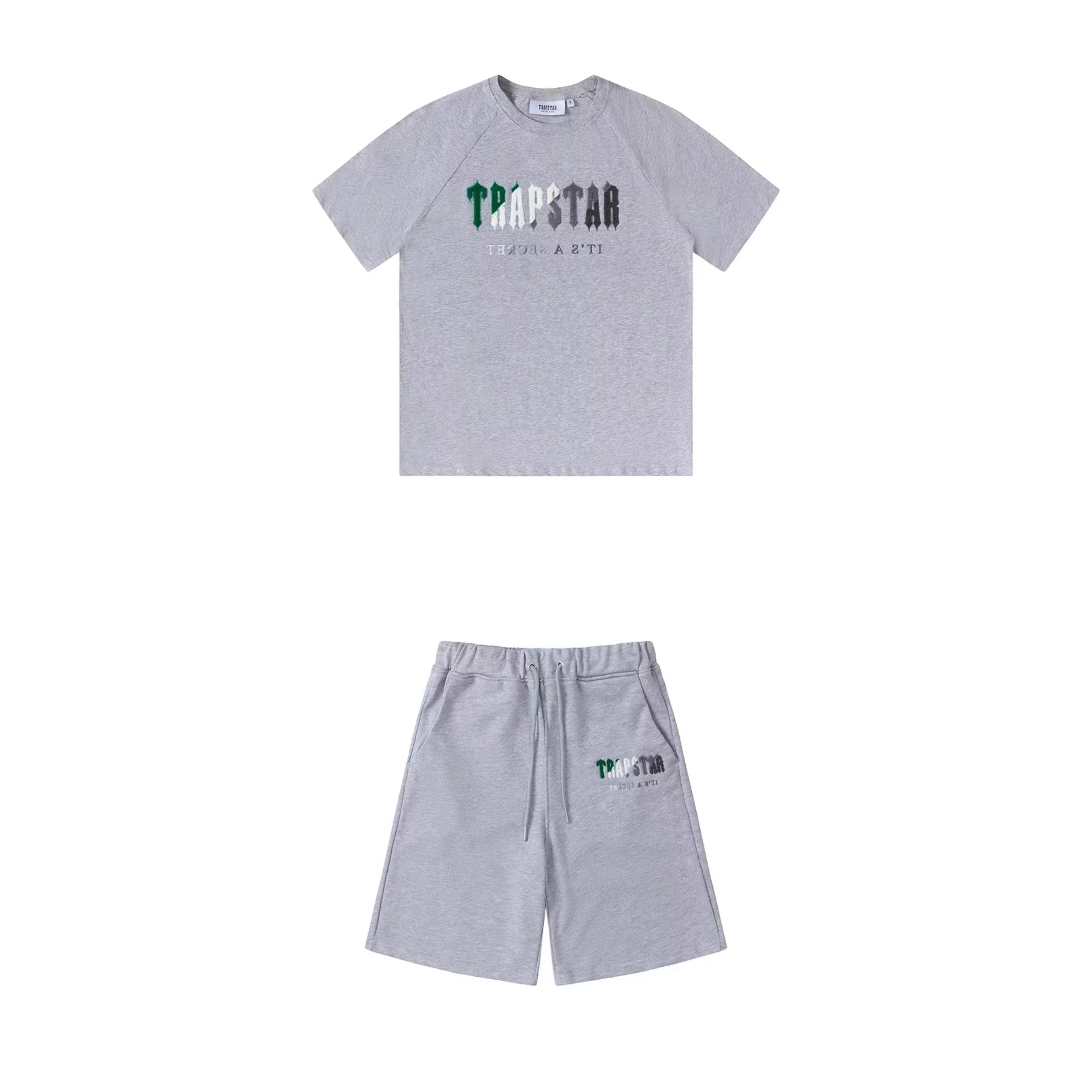 Green, white, and gray embroidered gray 002