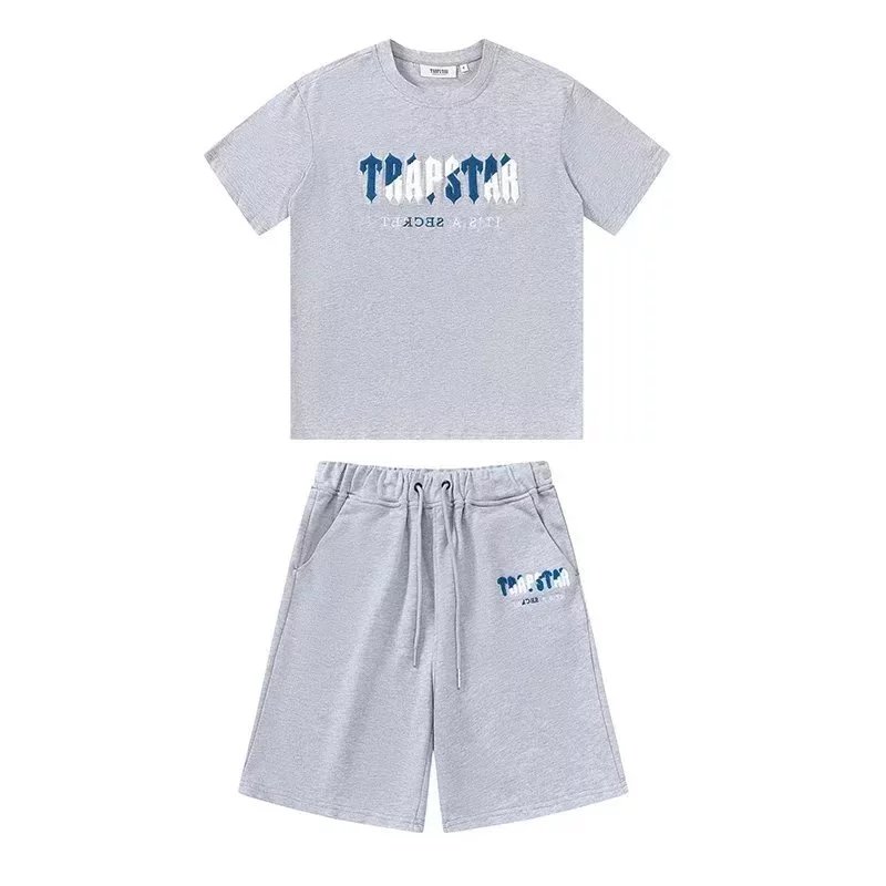 Blue and white embroidered gray 002