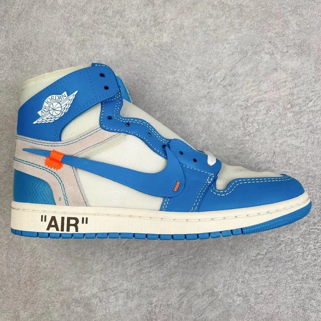 Guangdong-made, authentic AJ1 OW North Carolina Blue