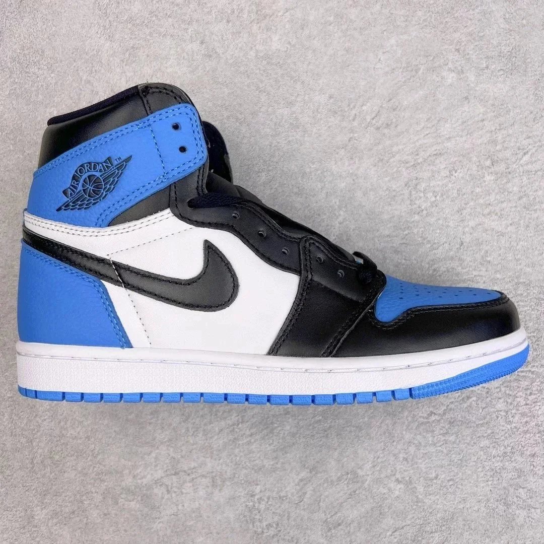 Dongguan-made, authentic AJ1 in new white and blue