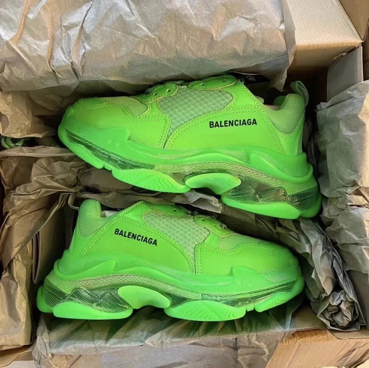 Air cushion fluorescent green