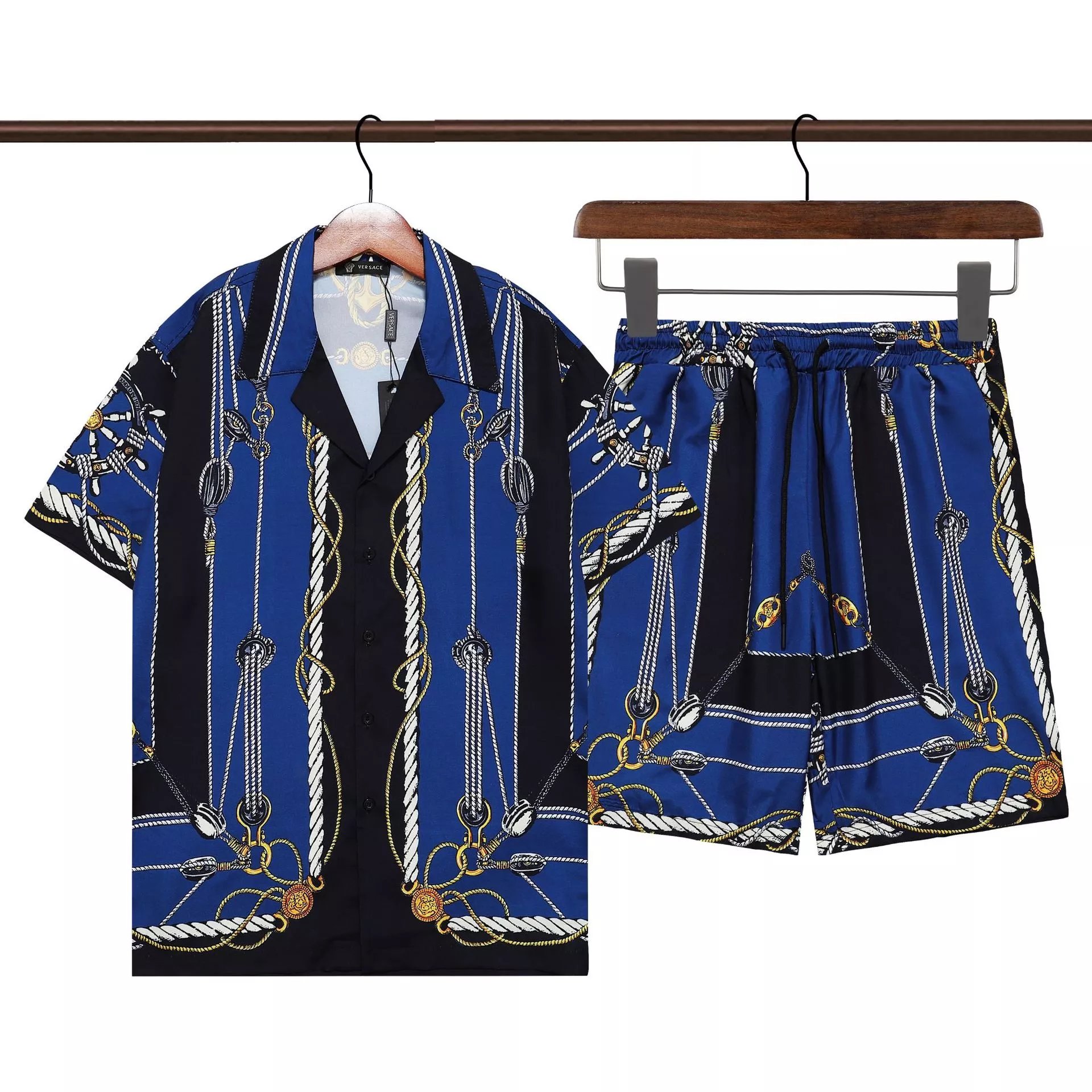 6 blue and black suit