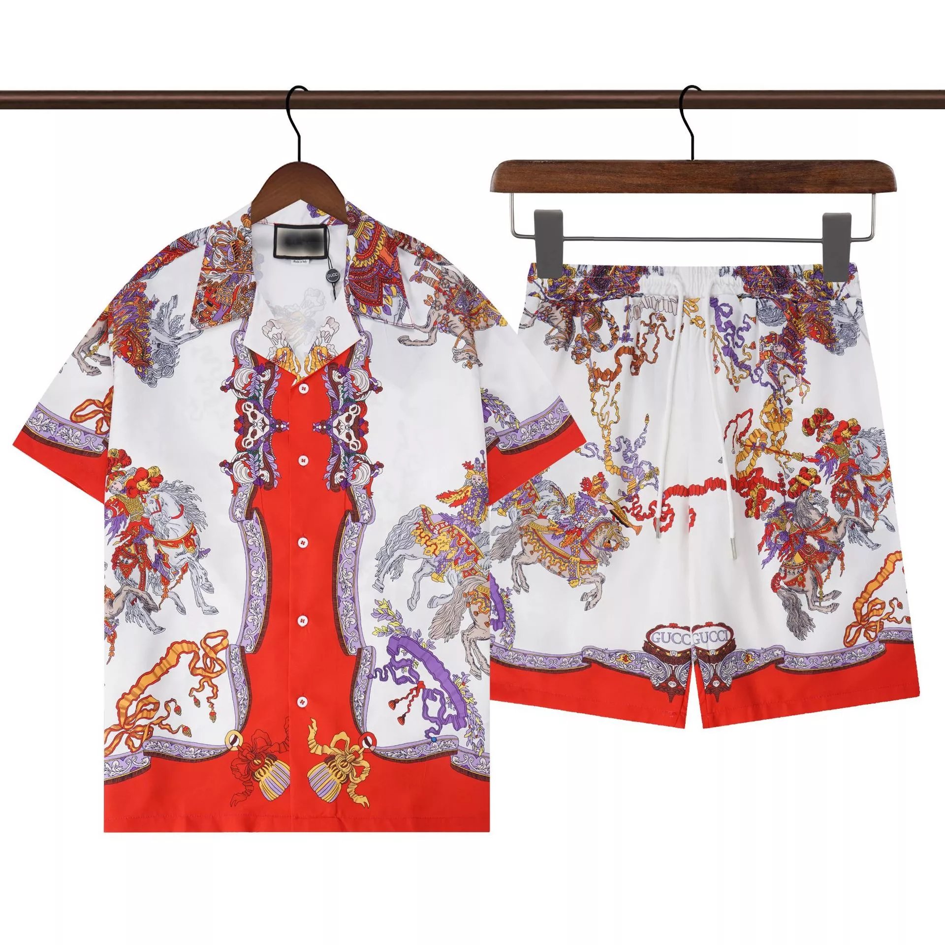 7 orange white suit