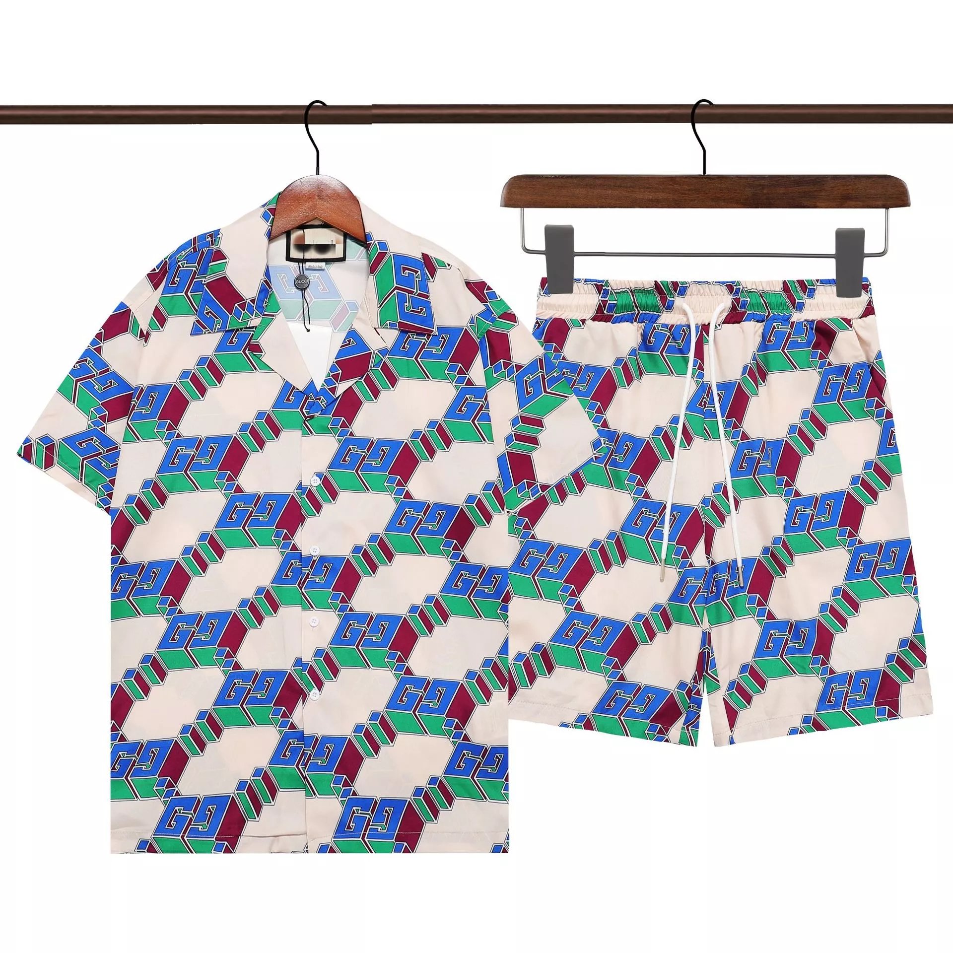 10 white blue and green suit