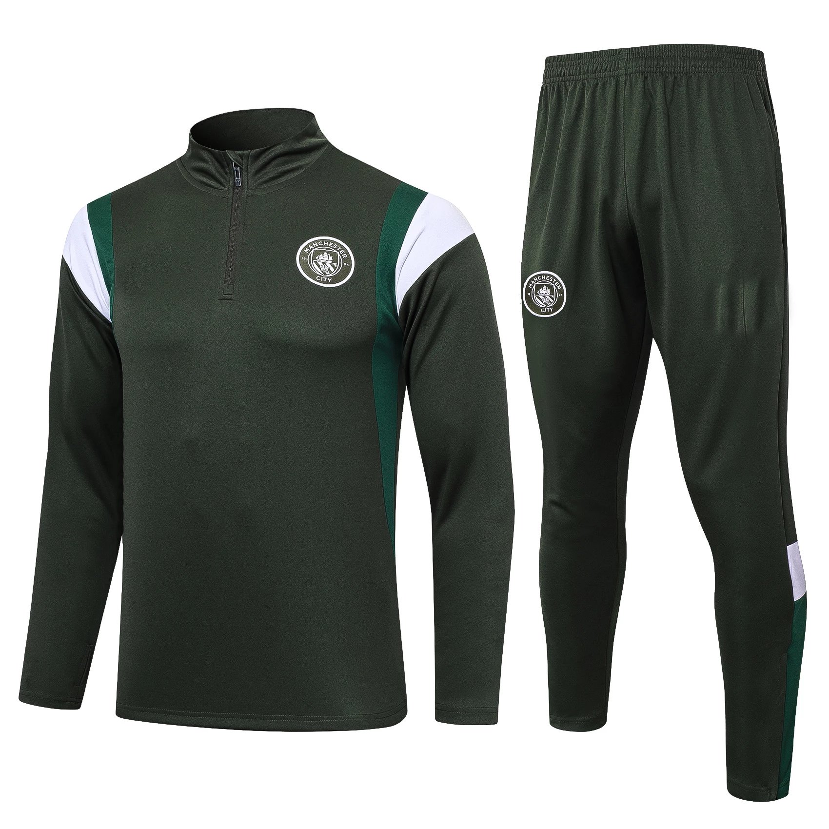 Half-pull Manchester City Dark Green 2324